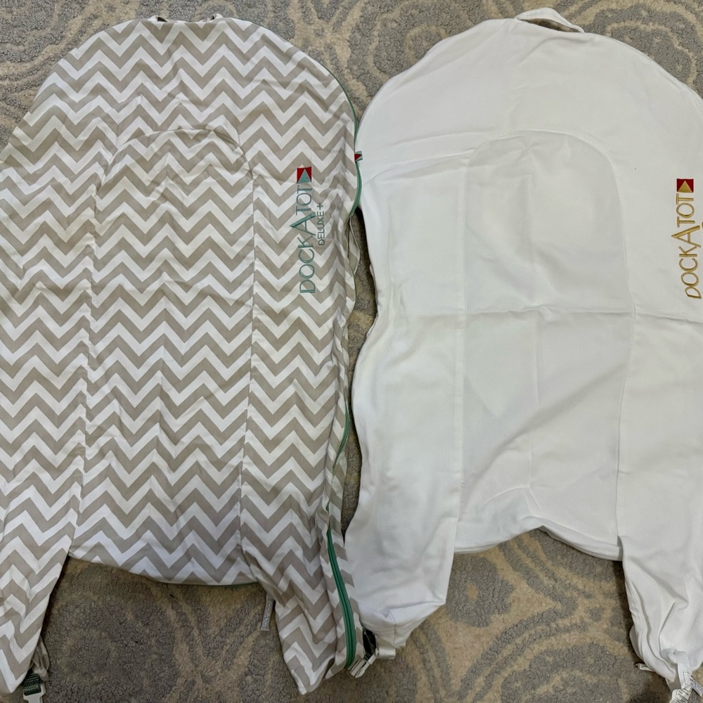 DockATot Deluxe+ Covers ONLY - Chevron and White